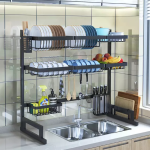 Double Layer Sink Plate Rack-85cm - Image 2