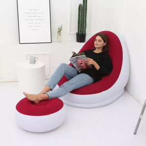 Inflatable sofa with foot Stool