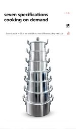 7 PCS Aluminium Cooking Pots - Image 4