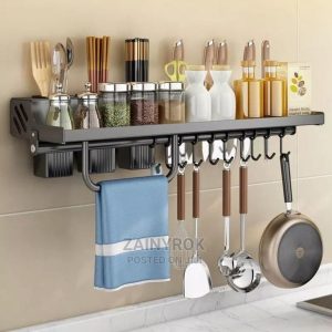 Wall Mounted Knife Cutlery holder with hooks-60cm
