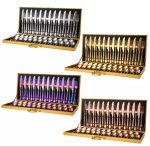 48pcs Cutleries Set with Gift Box- Rainbow - Image 2