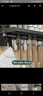 Wall Mounted Knife Cutlery holder with hooks-60cm - Image 4