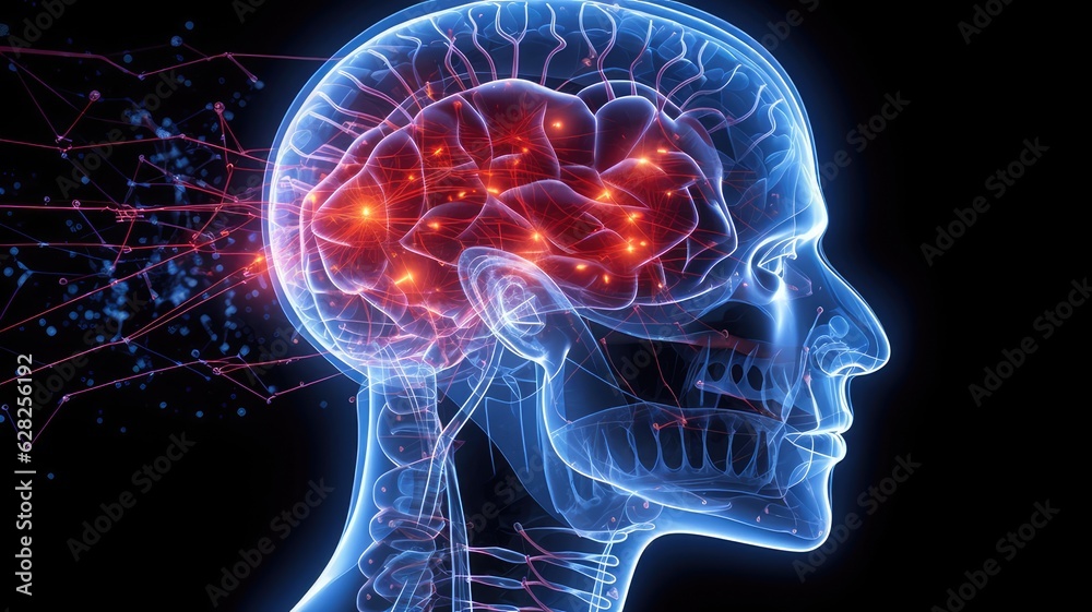 The study of how the brain supports cognitive processes, such as perception, attention, memory, and language