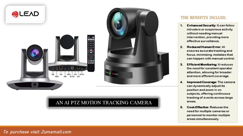 For security monitoring, event coverage, and smart city infrastructure.